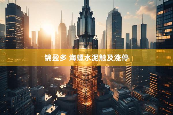 锦盈多 海螺水泥触及涨停